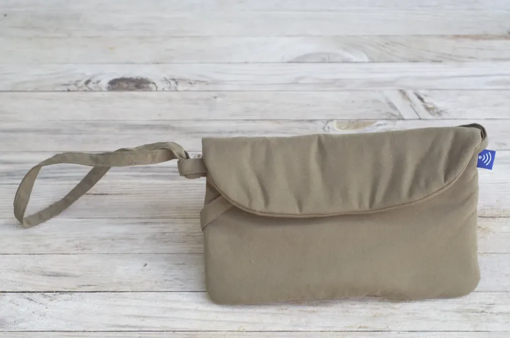 Pochette Anti-ondes "Faraday" Horizontale (Vert Sauge)